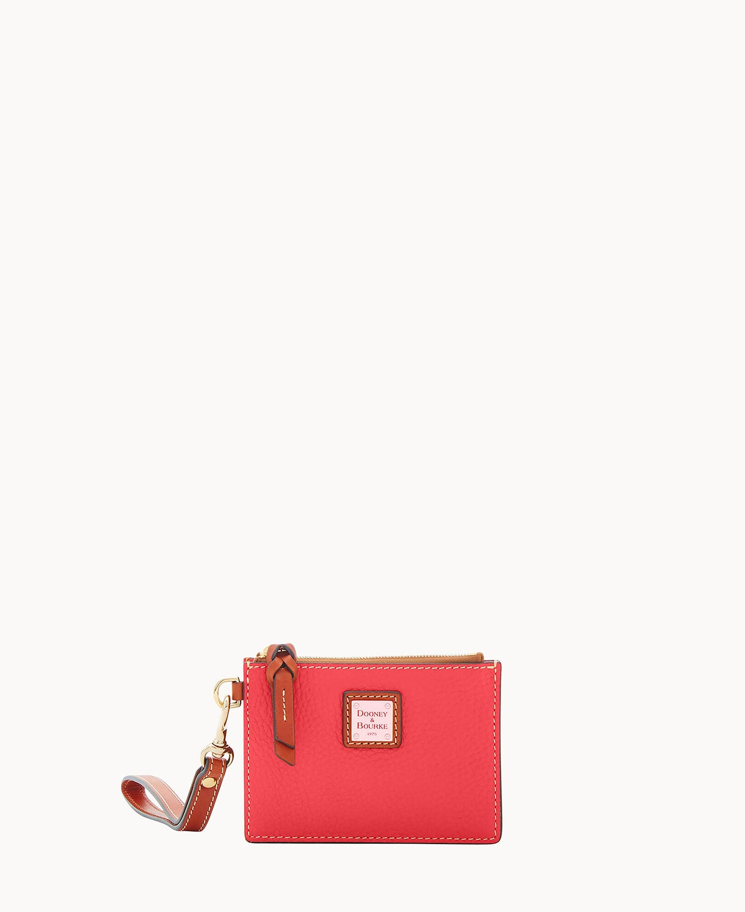 Pebble Grain Zip Top Credit Card Wristlet