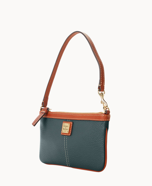 Pebble Grain Large Slim Wristlet