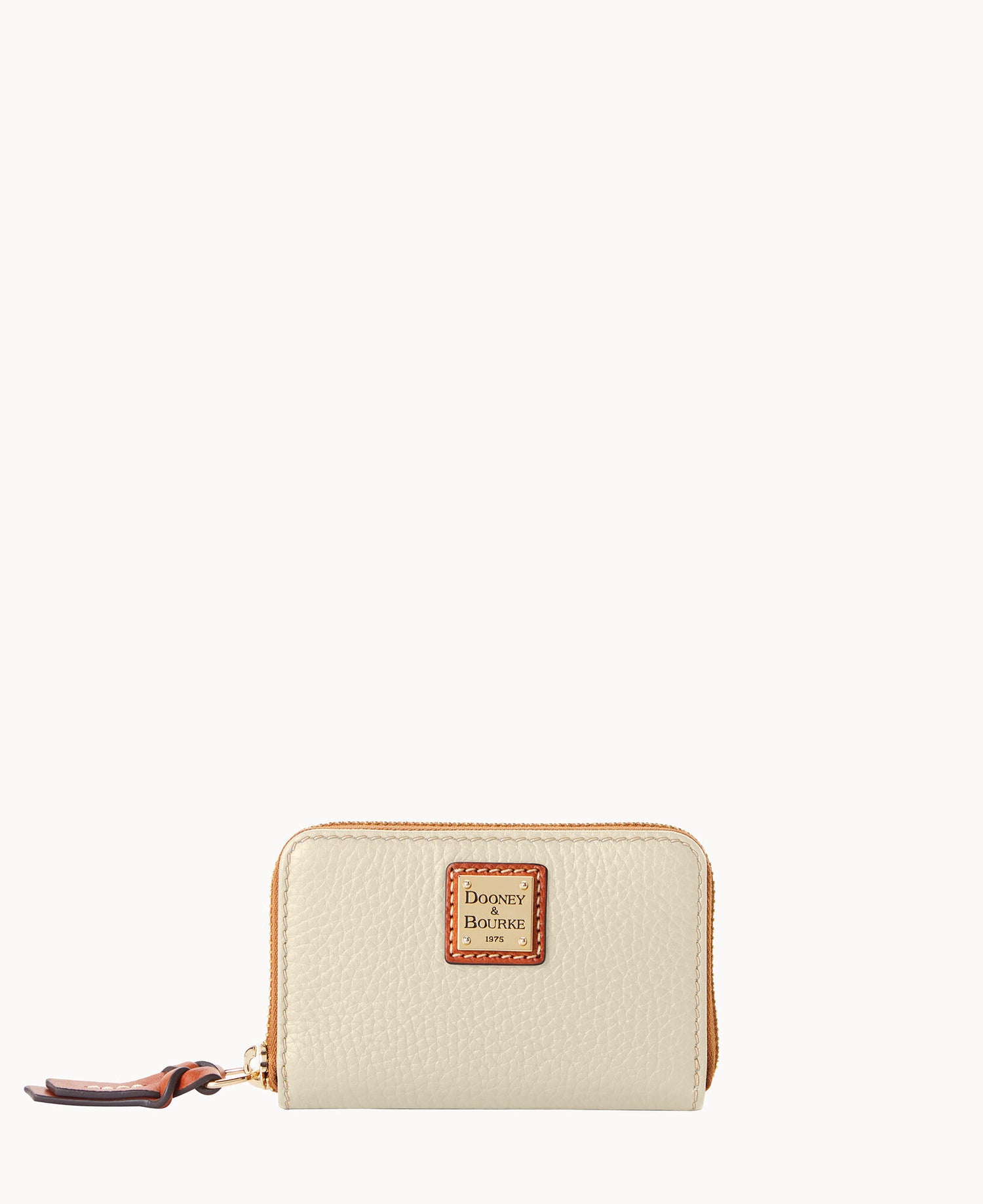 Pebble Grain Large Zip Around Credit Card Case