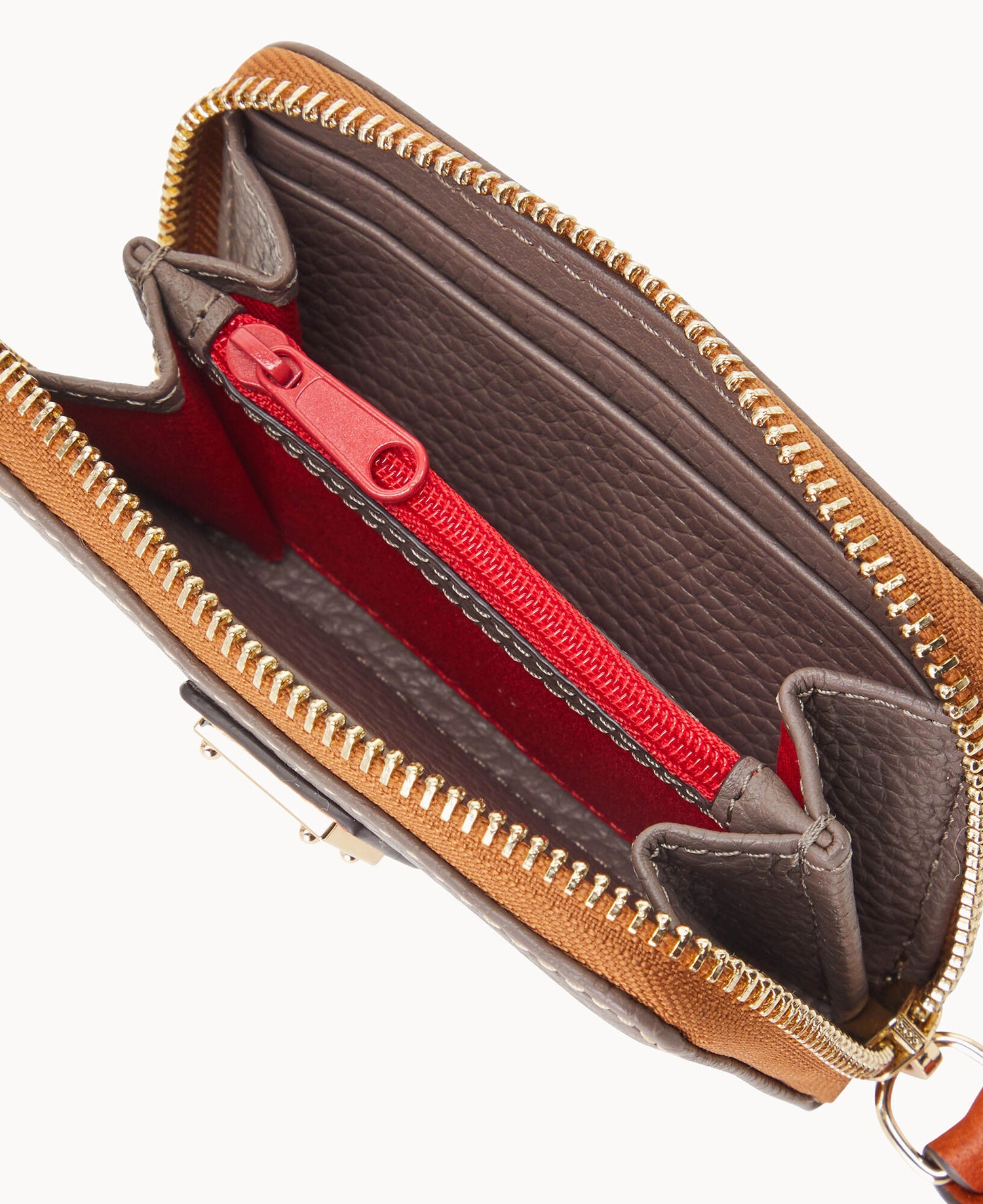 Pebble Grain Large Zip Around Credit Card Case