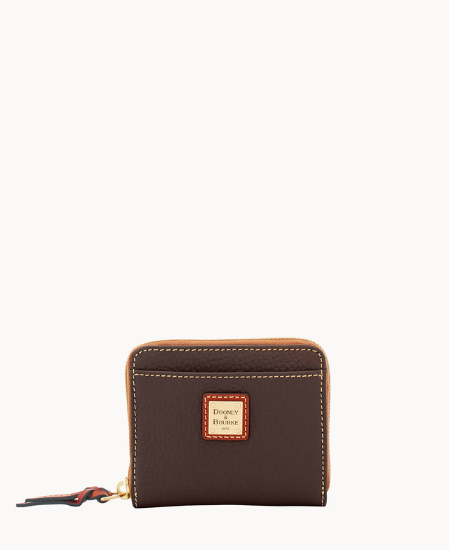 Pebble Grain Small Zip Around Wallet