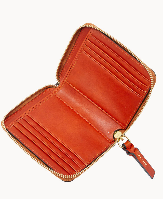 Pebble Grain Small Zip Around Wallet