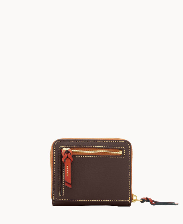 Pebble Grain Small Zip Around Wallet