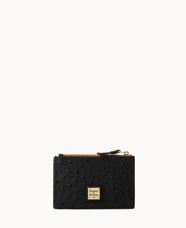 Ostrich Zip Credit Card Case