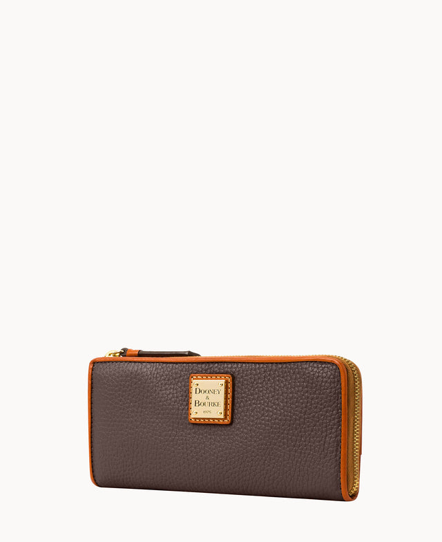 Pebble Grain Zip Clutch