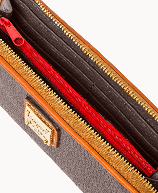 Pebble Grain Zip Clutch