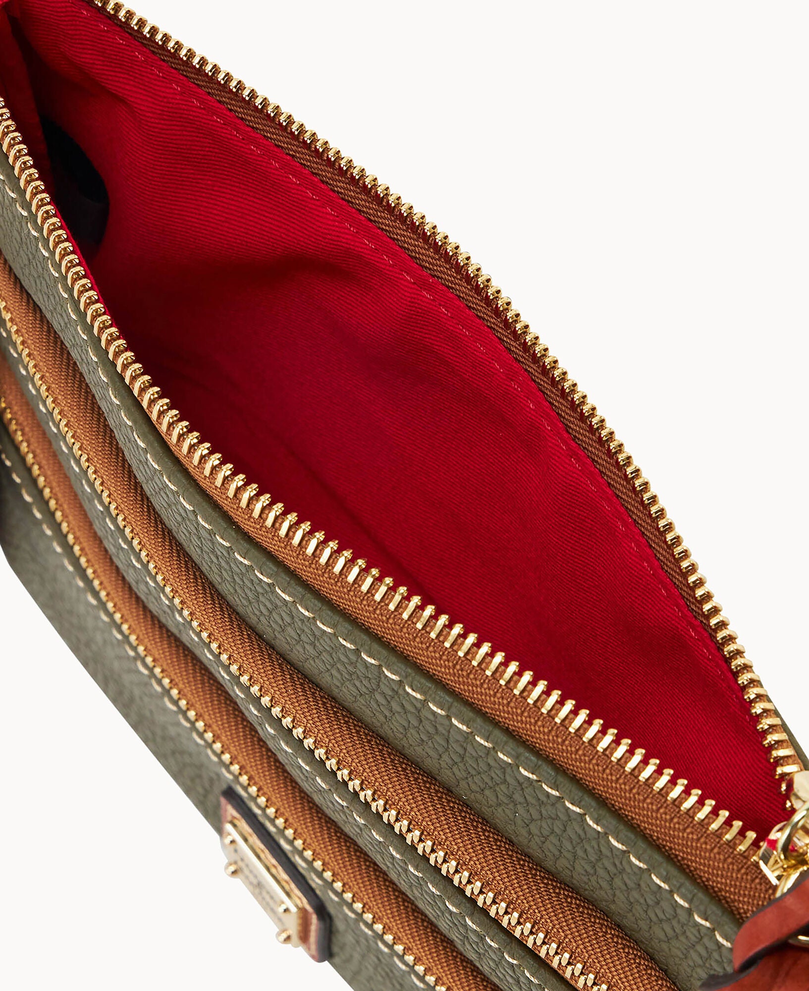 Pebble Grain Large Triple Zip Wristlet – ILoveDooney