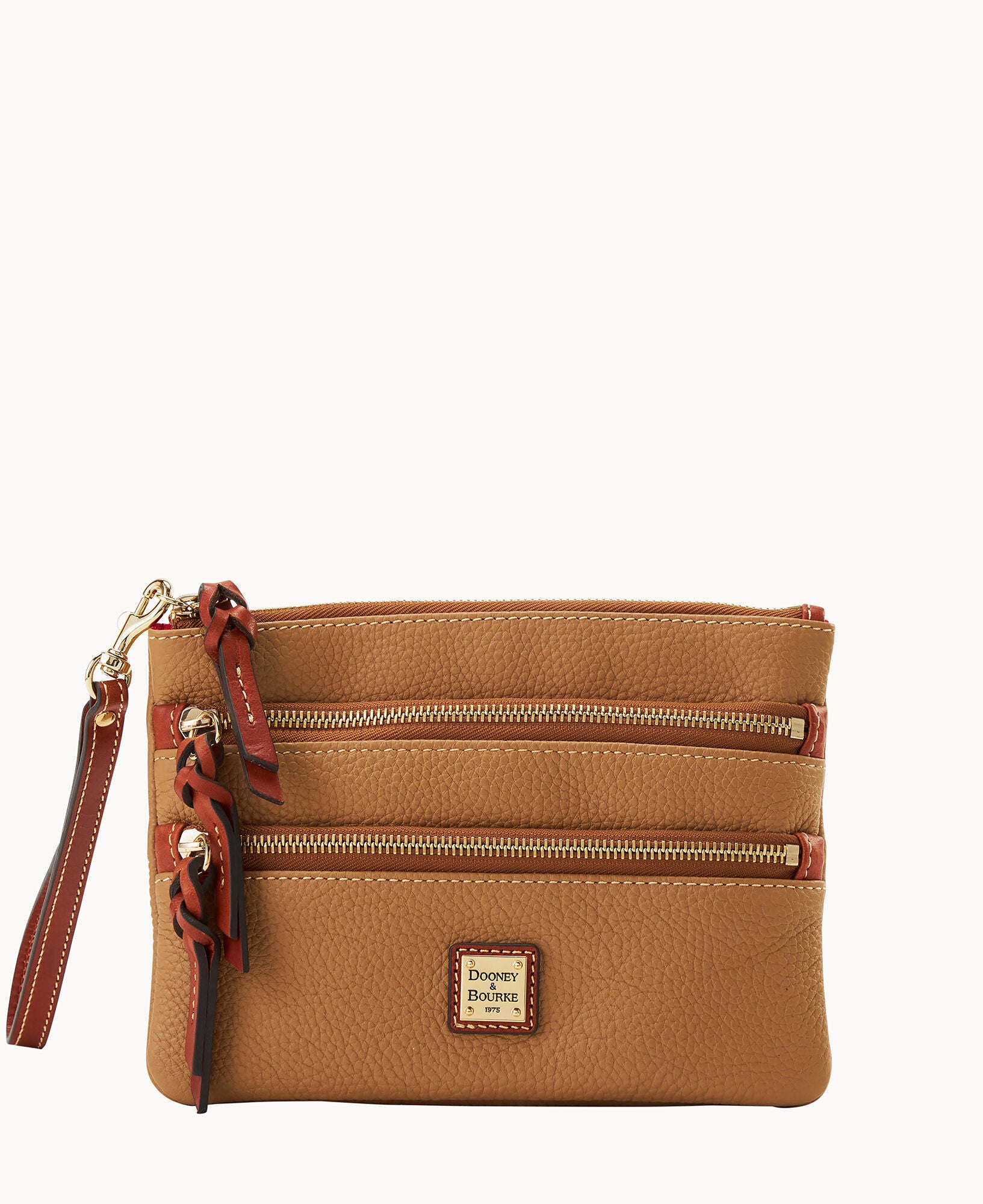 Pebble Grain Large Triple Zip Wristlet – ILoveDooney