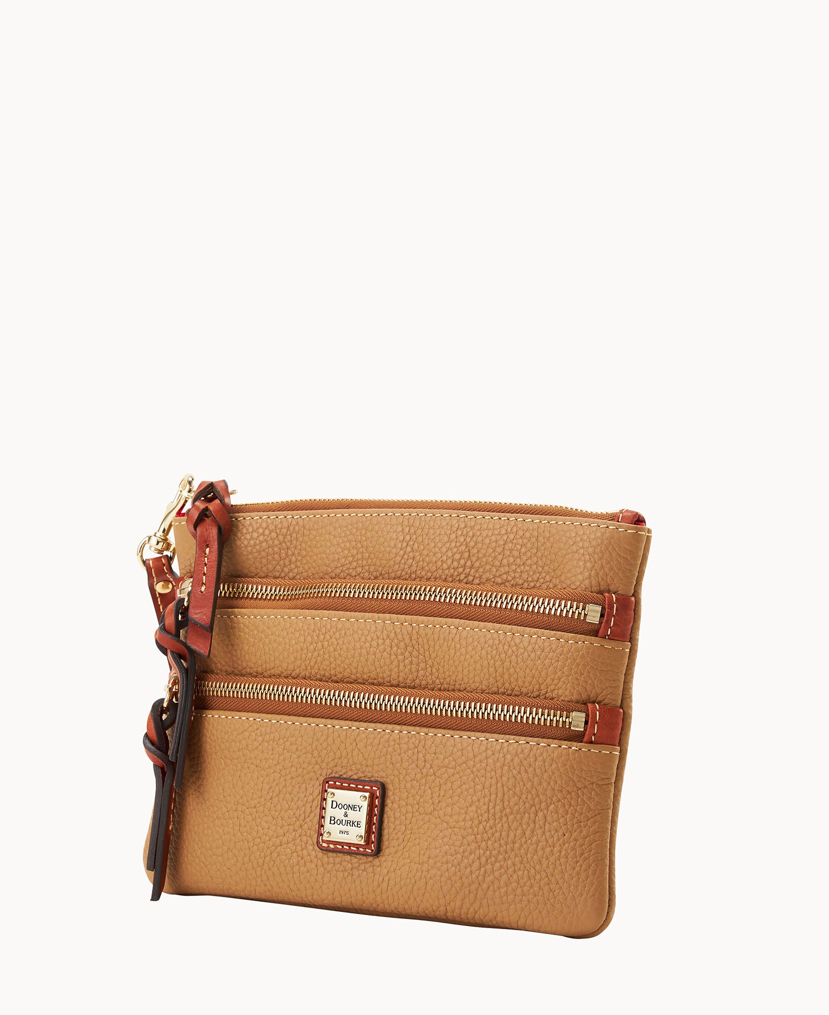 Pebble Grain Large Triple Zip Wristlet – ILoveDooney