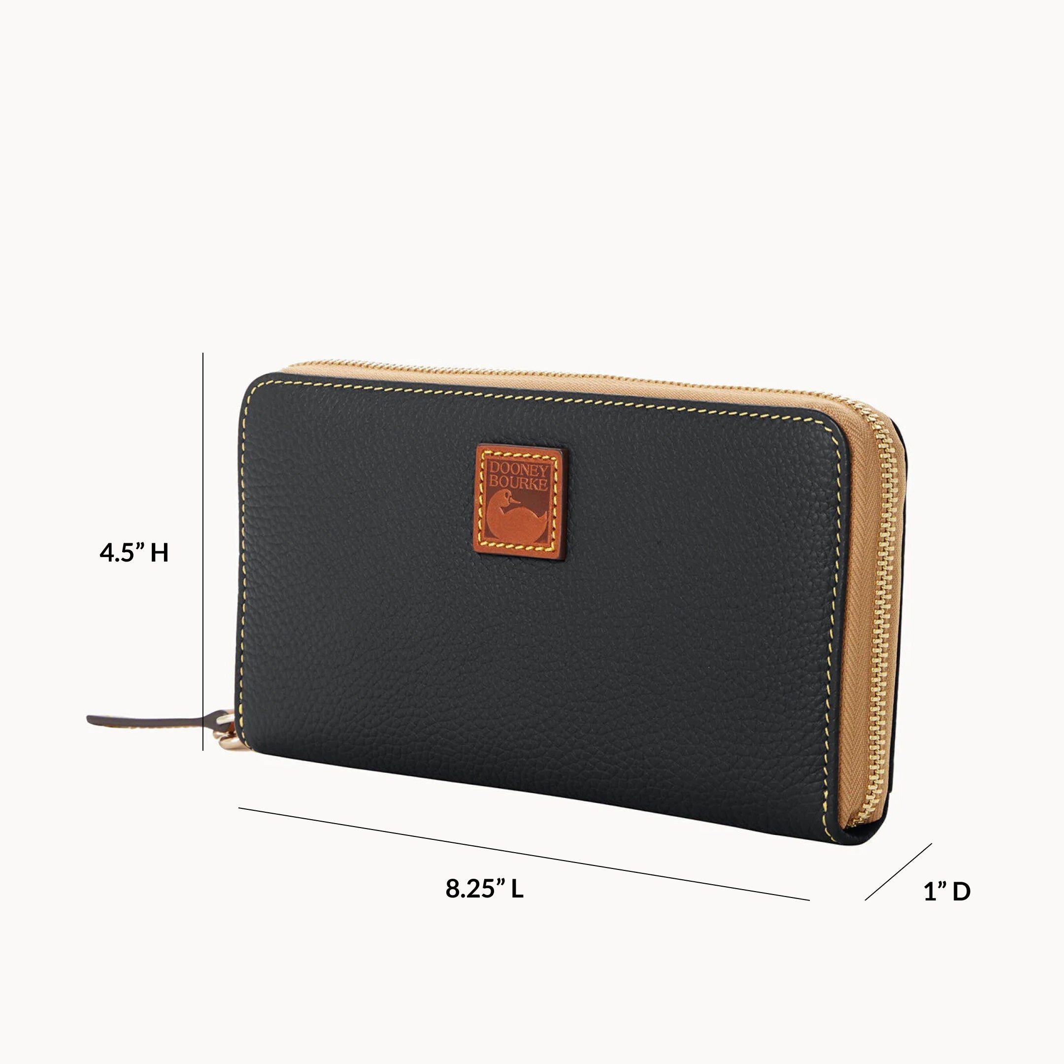 Pebble Grain Large Zip Around Wristlet – ILoveDooney