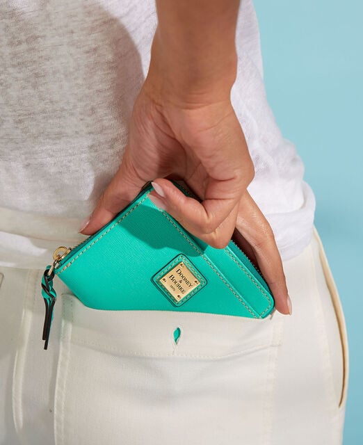 Saffiano Small Zip Around Wallet