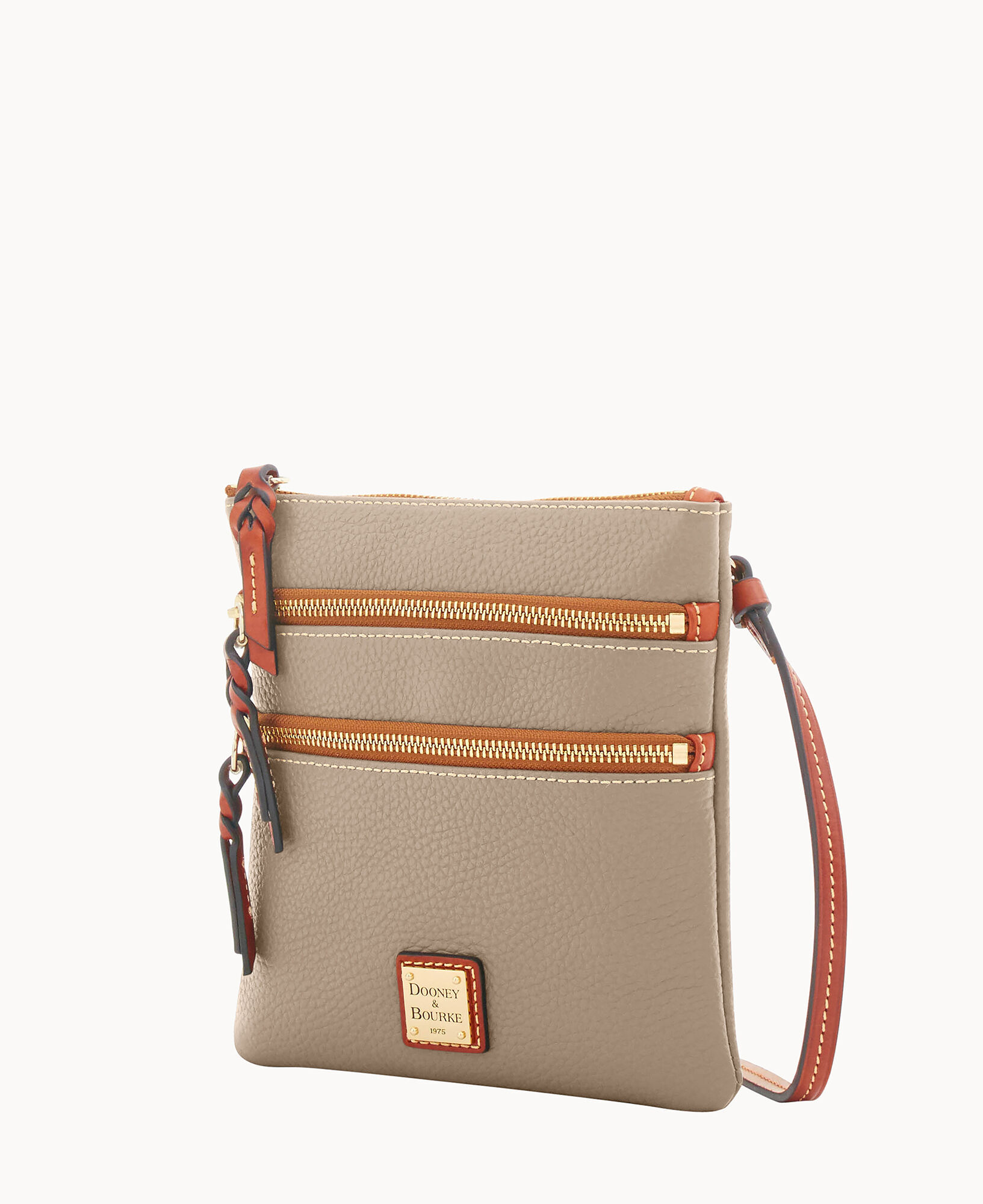 Dooney & Bourke Pebble Grain North/South Triple Zip