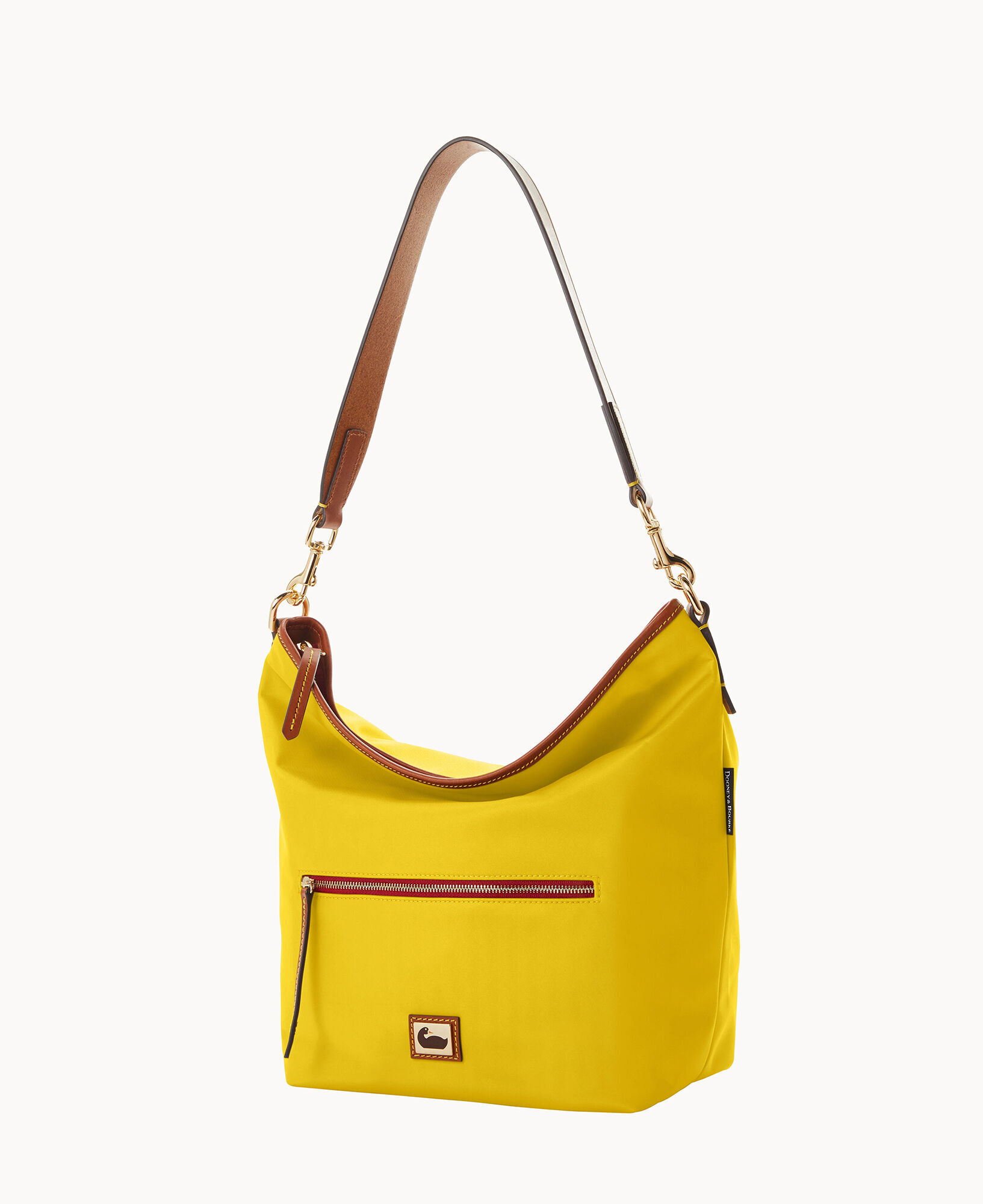 Dooney & Bourke Yellow Nylon Hobo Handbag Purse