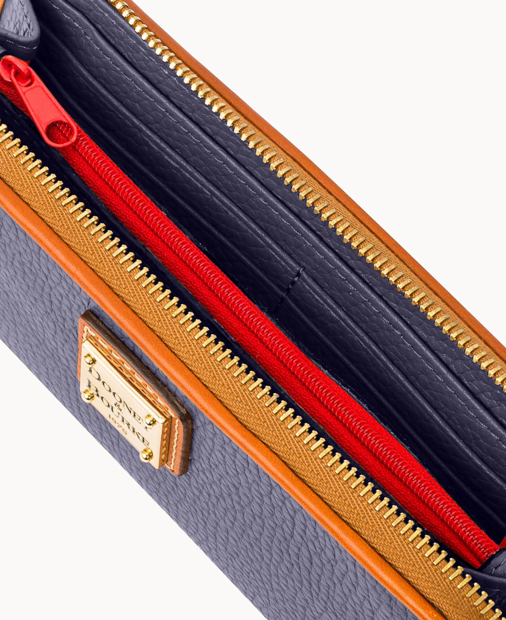 Leather zip clutch online