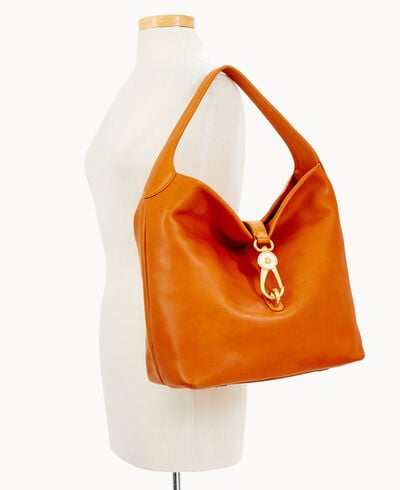 Florentine Logo Lock Shoulder Bag