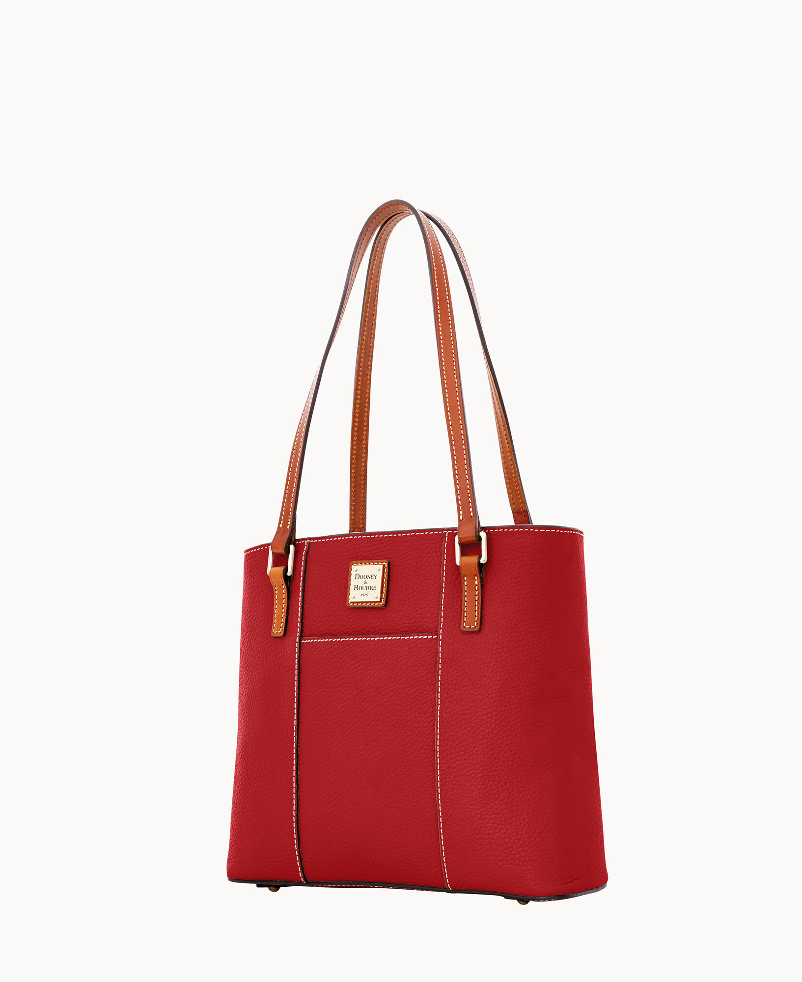 Dooney & Bourke Small Pebble Grain Lexington Shopper Handbag- Dark Red -  Organic Olivia