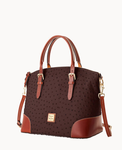 Ostrich Domed Satchel