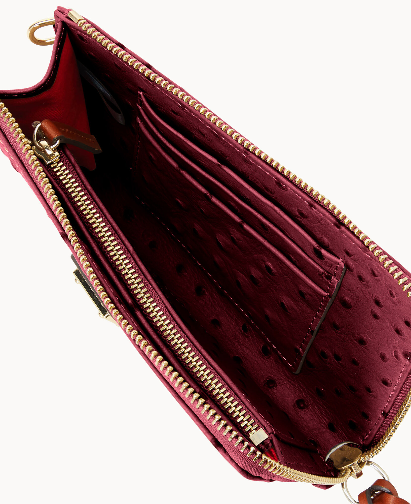 Louis Vuitton Zippy Wallet Ostrich Leather Burgundy - Sale