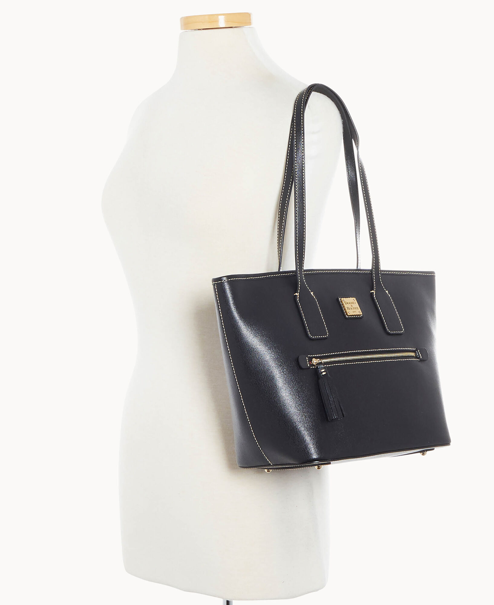 Dooney & Bourke Saffiano Small Tote Handbags Black : One Size