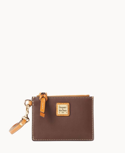 Wexford Leather Top Zip Card Case
