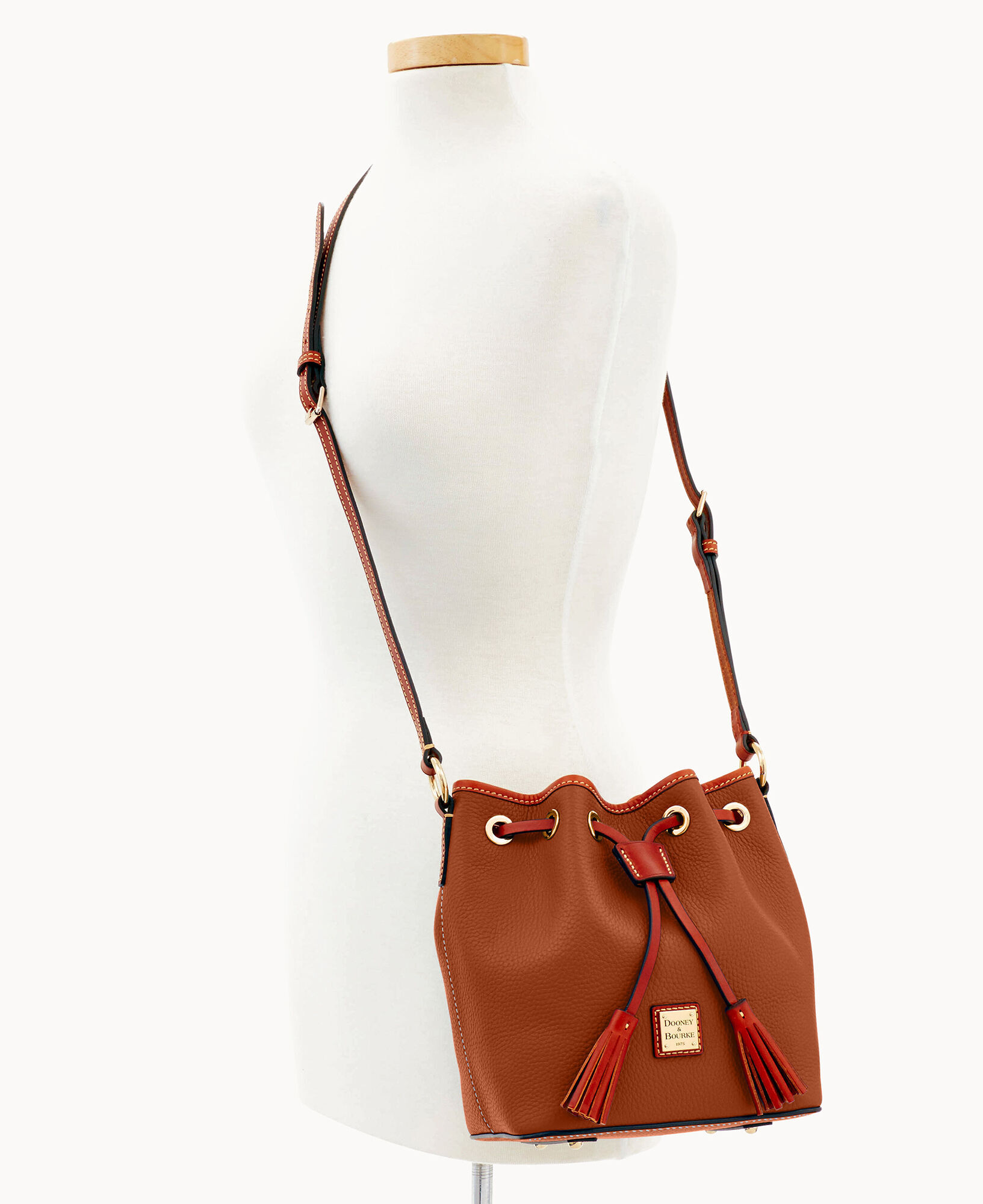 As Is Dooney & Bourke Pebble Leather Kendall Drawstring Bag 