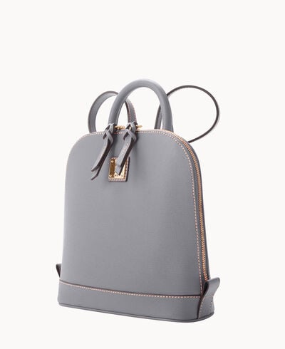 Saffiano Small Zip Pod Backpack
