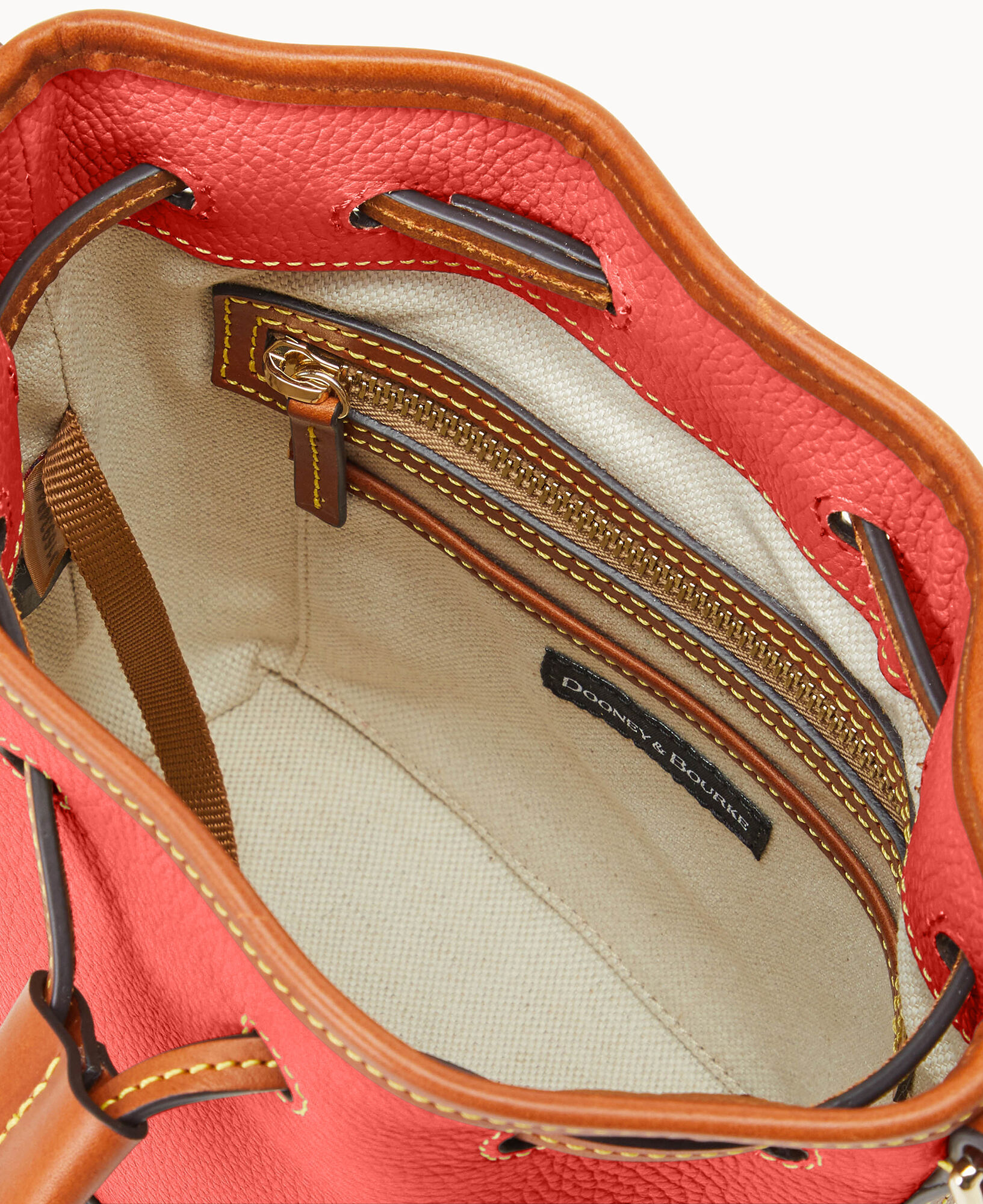 Dooney & Bourke Ostrich Small Drawstring Shoulder Bag