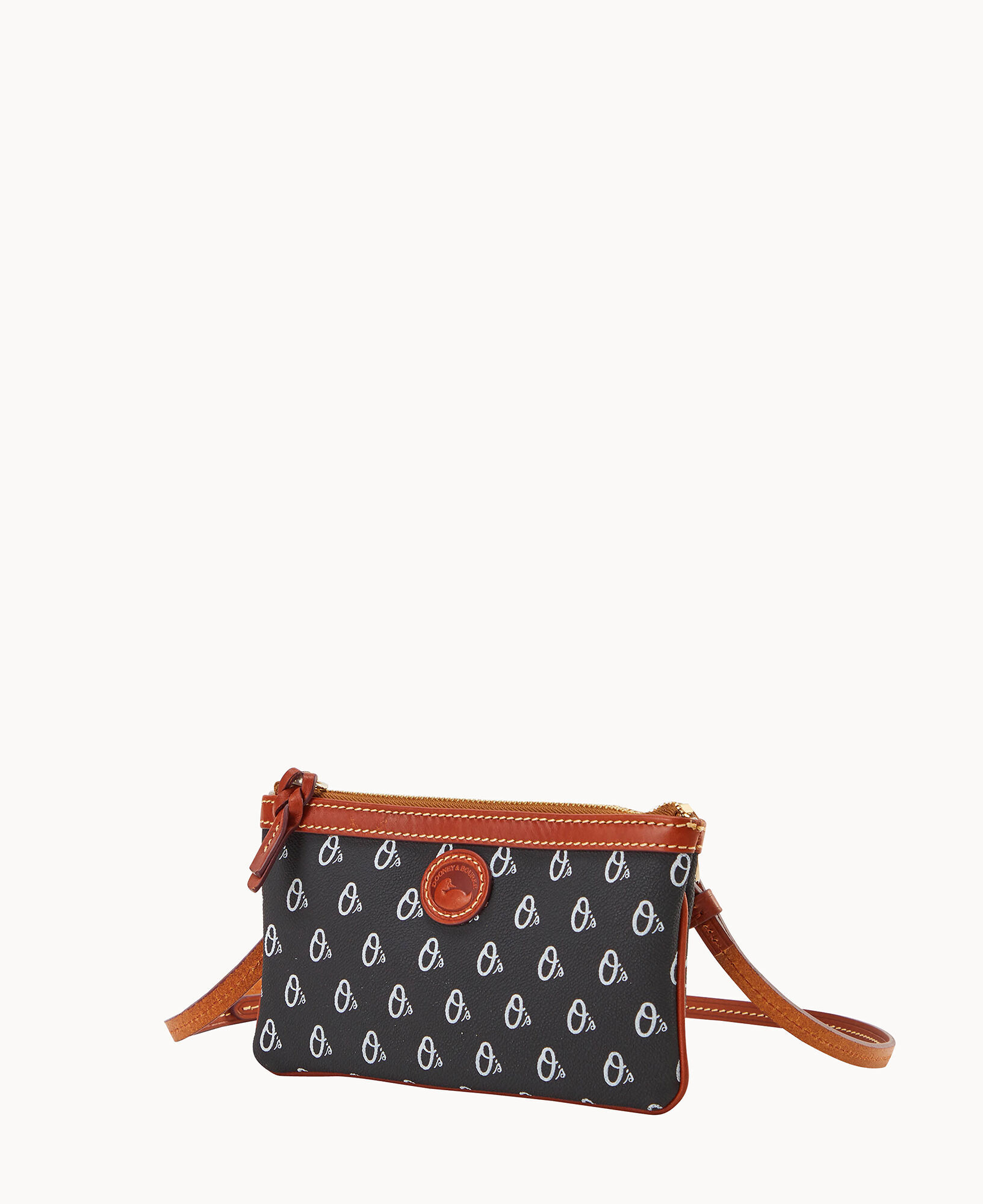 Dooney Bourke Women s MLB Orioles Large Slim Crossbody Coated Cotton Shoulder Bag