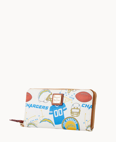 NFL Chargers Large Zip Around Wristlet