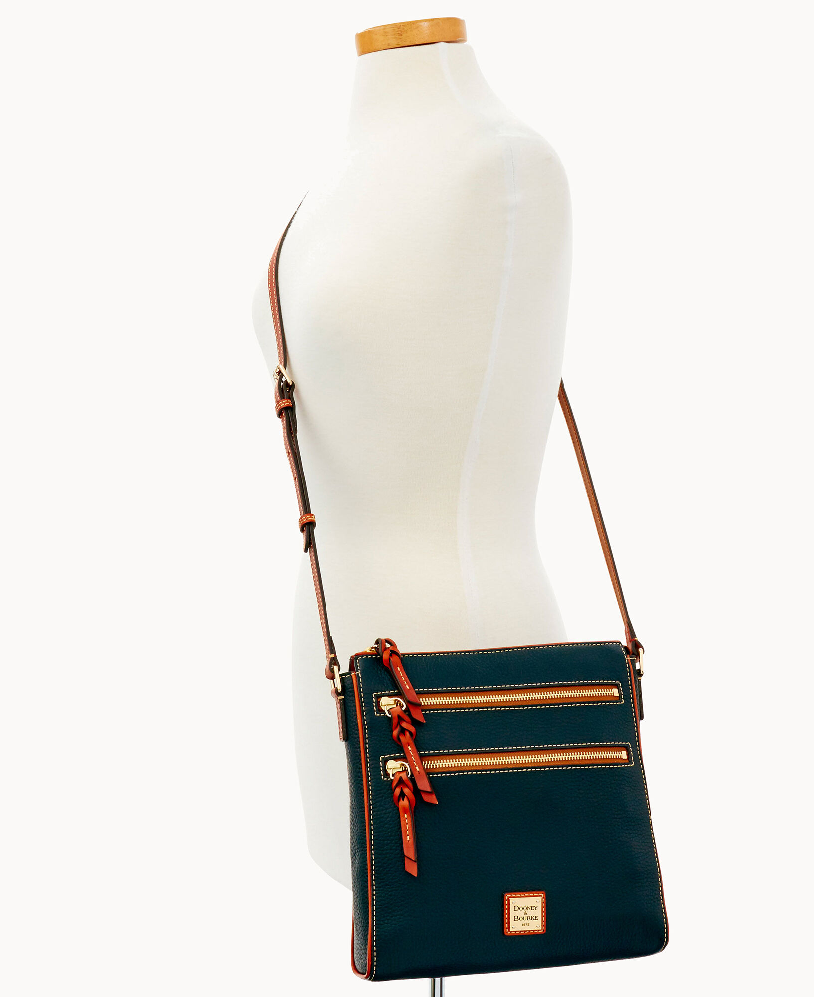 Dooney Bourke Pebble Grain Large Peyton Triple Zip