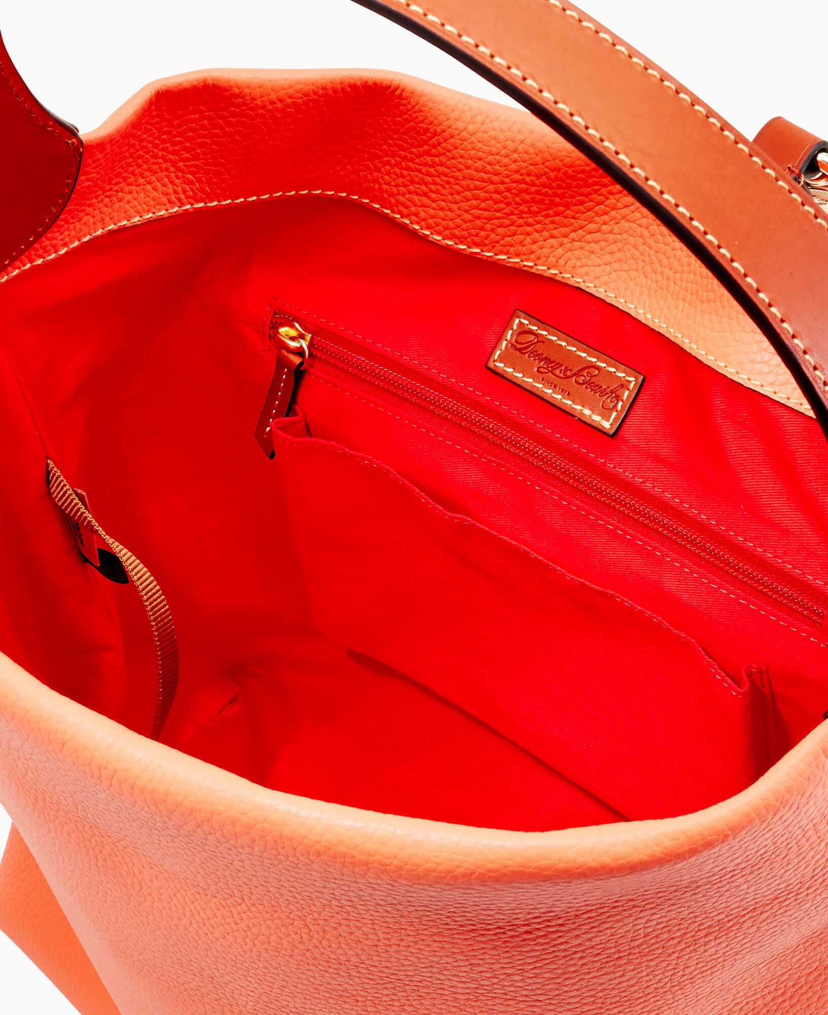 Dooney & Bourke Pebble Grain Logo Lock Shoulder Bag with Pouch