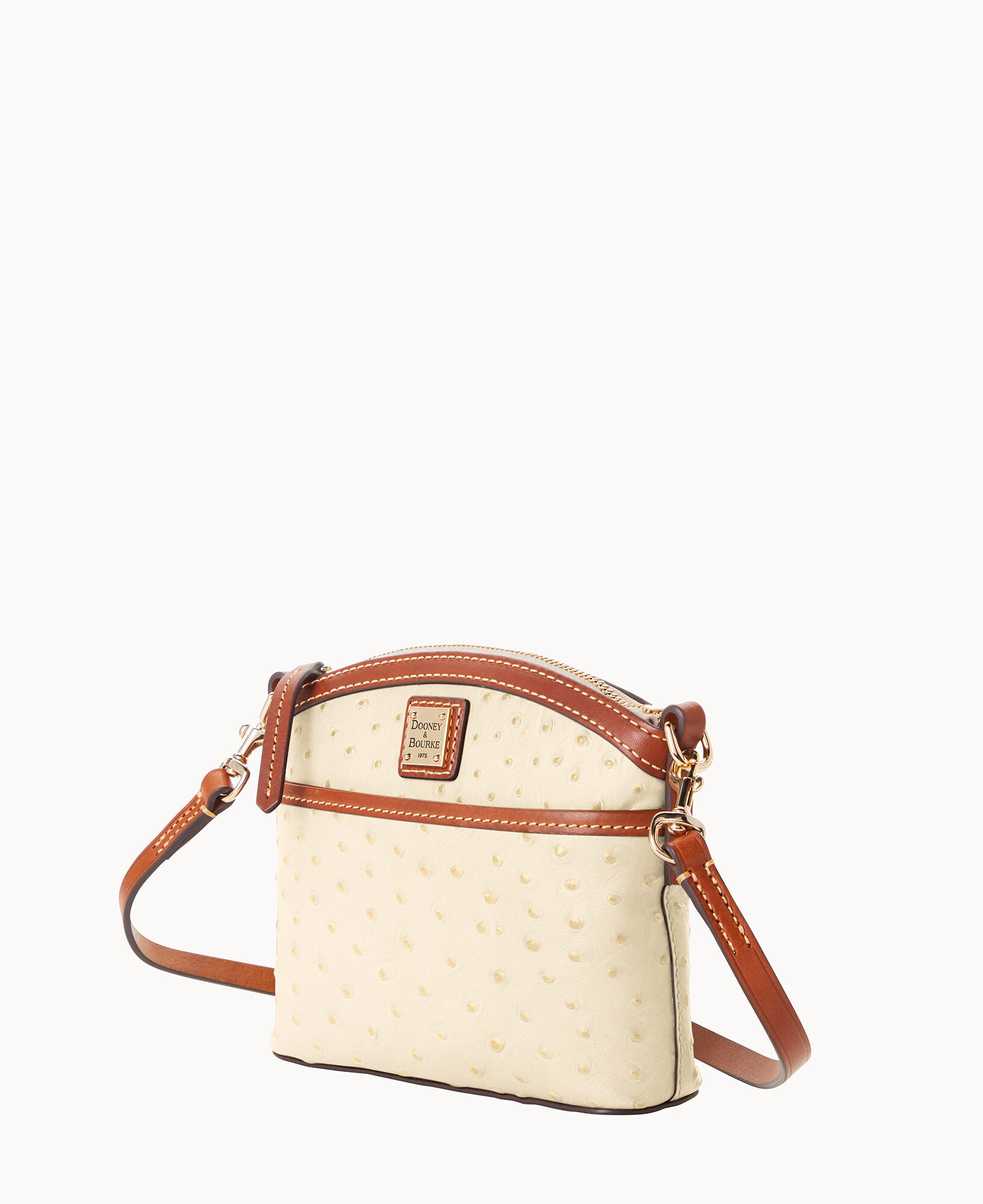 Dooney & Bourke Ostrich Collection Domed Crossbody Bag