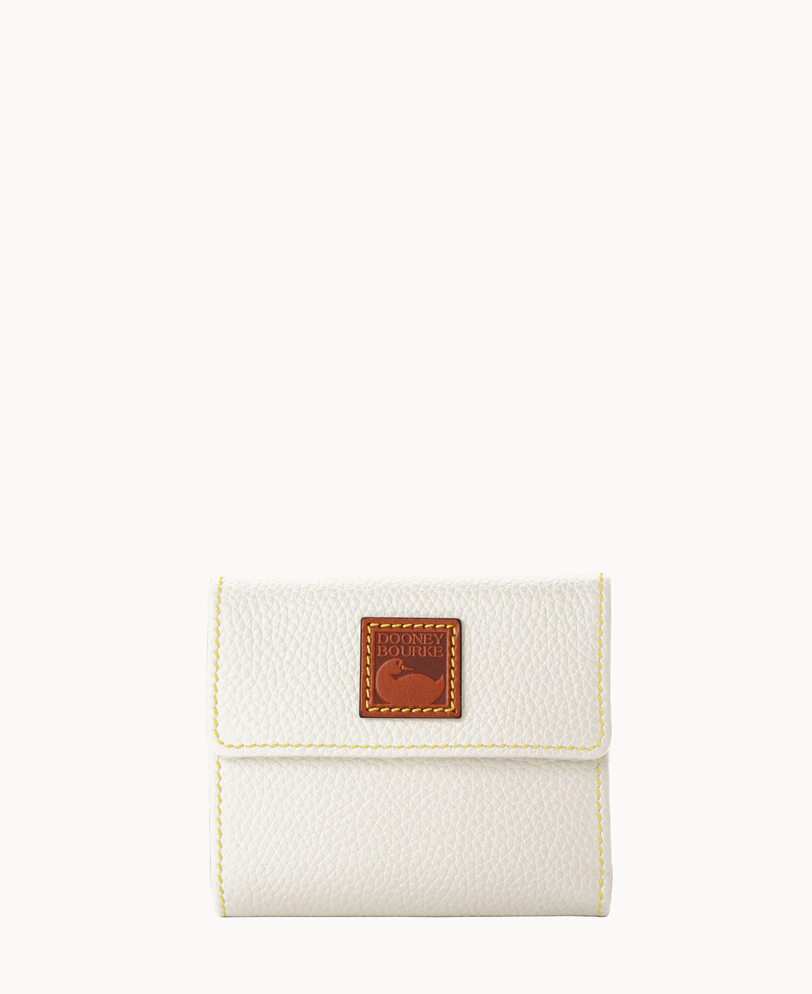 FENDI: credit card holder in embossed fabric and grained leather
