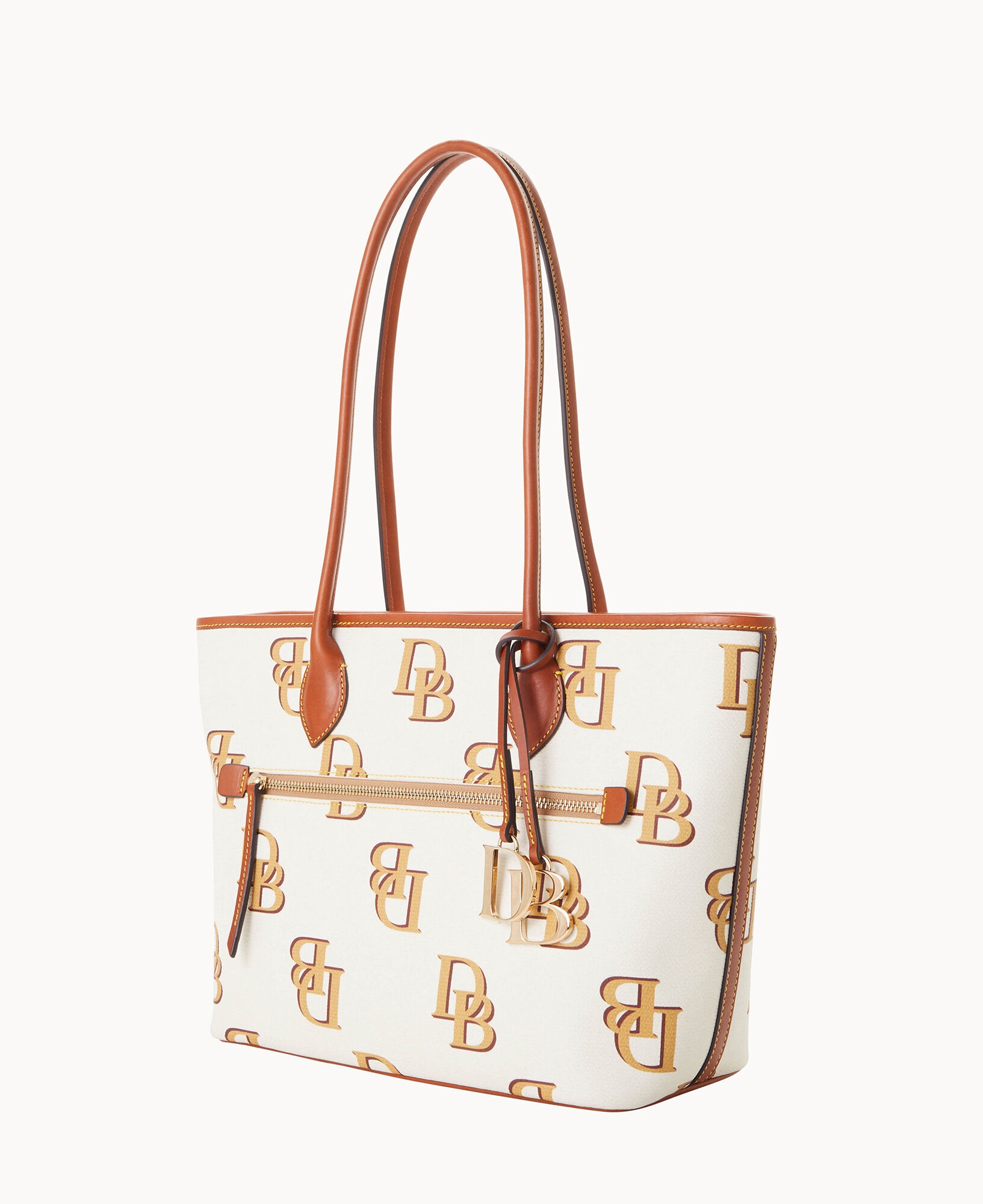 Monogrammed Everyday Italian Leather Tote Bag