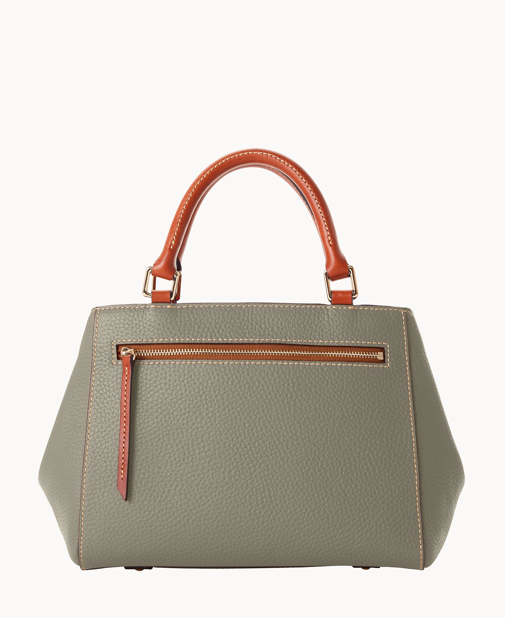 Dooney & bourke pebble leather small zip online top satchel