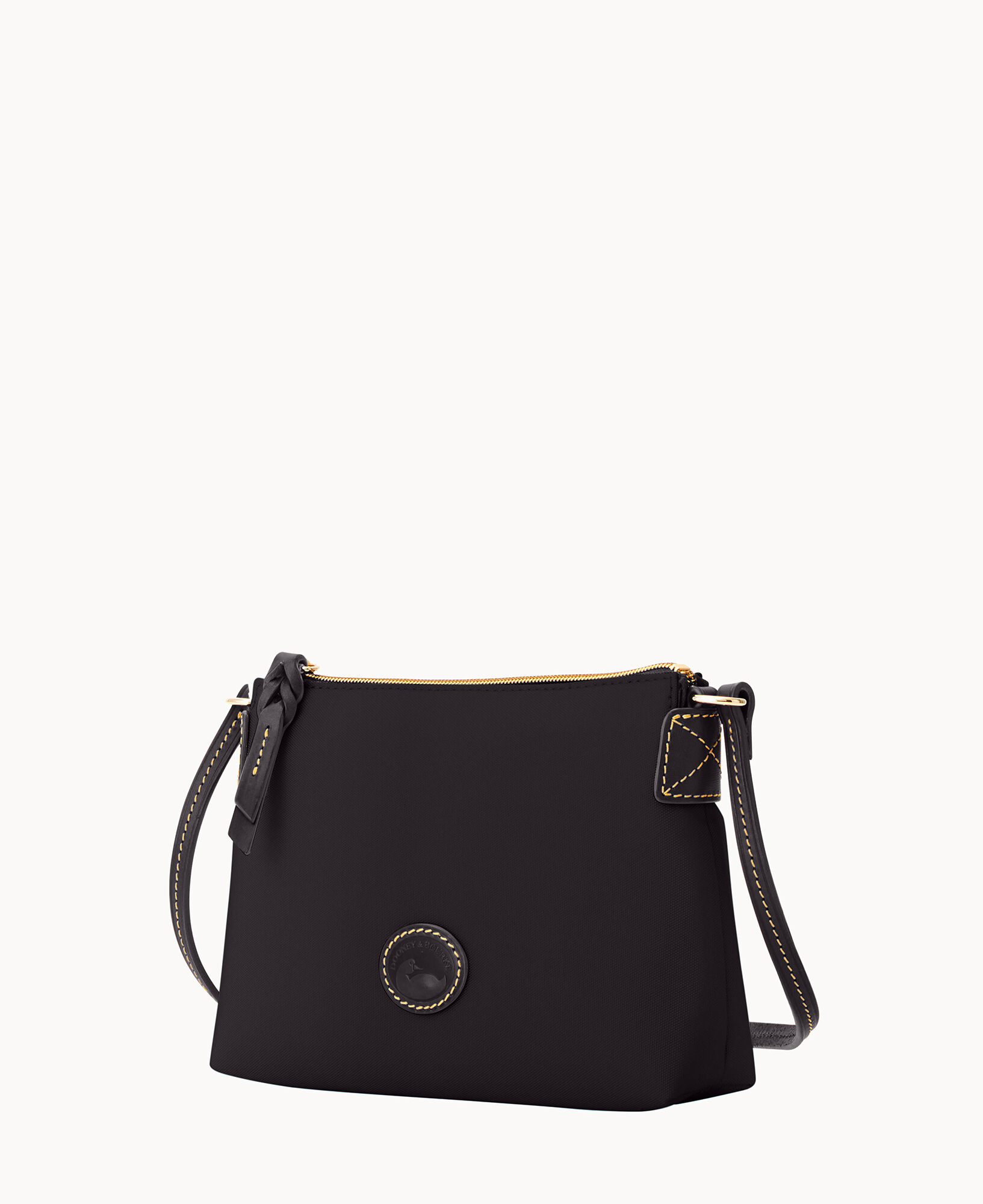 Dooney & Bourke, Bags, Dooney Bourke Womens Black Nylon Crossbody  Pouchette Bag