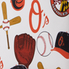 MLB Orioles Large Zip Around Wristlet