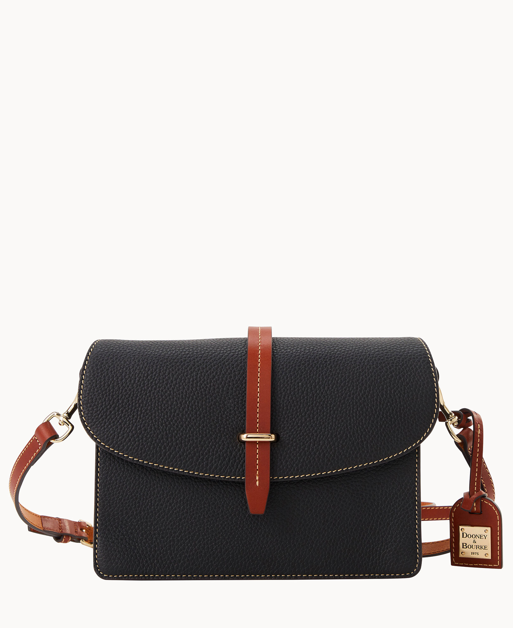 Dooney & Bourke Handbag, Pebble Grain Crossbody 25 - Black: Handbags